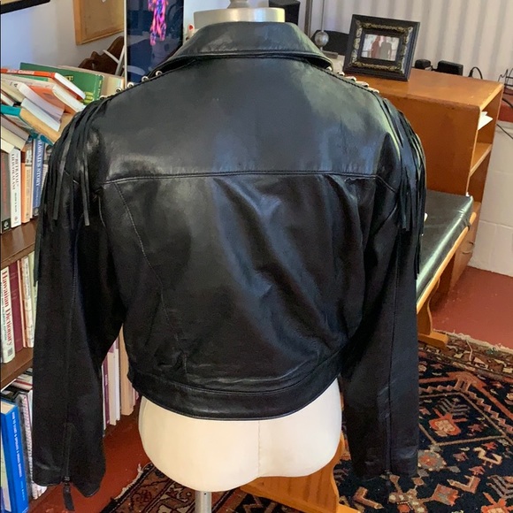 SOLD!! Vintage 80s cowgirl biker jacket - Picture 5 of 6